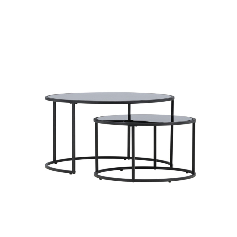 Set de 2 tables basses rondes modernes TWYL