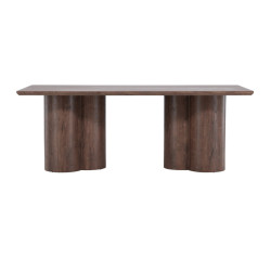 Table à manger en bois marron 100x210cm OSLO