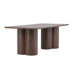 Table à manger en bois marron 100x210cm OSLO