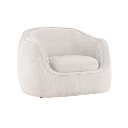 Fauteuil moderne en tissu gris clair MALO