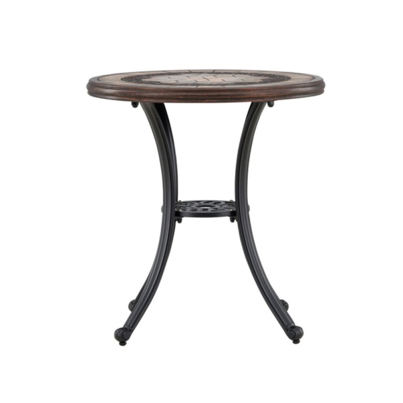 Table de café vintage en aluminium 60cm PARIS