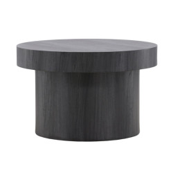 Table d'appoint ronde en bois noir 80cm MALUMA