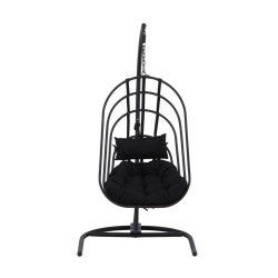 Fauteuil suspendu en acier noir HEMA