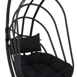 Fauteuil suspendu en acier noir HEMA