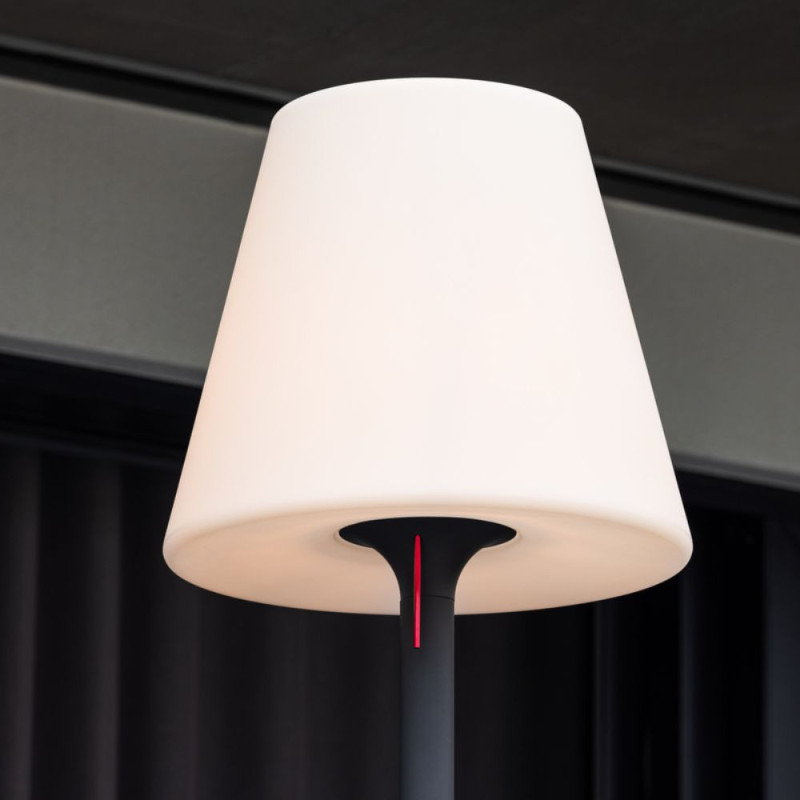 Lampadaire d'extérieur moderne en métal noir LOOPA