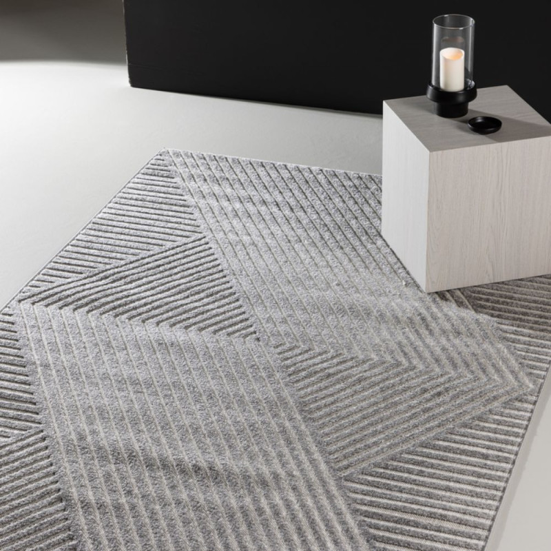 Tapis rectangulaire à lignes géométriques 240x340cm TYFA