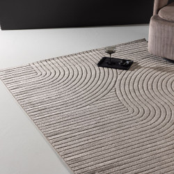 Tapis marron à formes géométriques 240x340cm VINCI