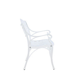 Banc d'extérieur blanc en aluminium 95cm EZRA