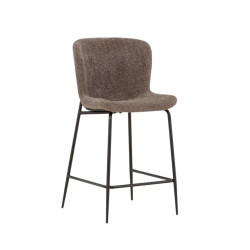 Tabouret de bar en tissu bouclé MODETA