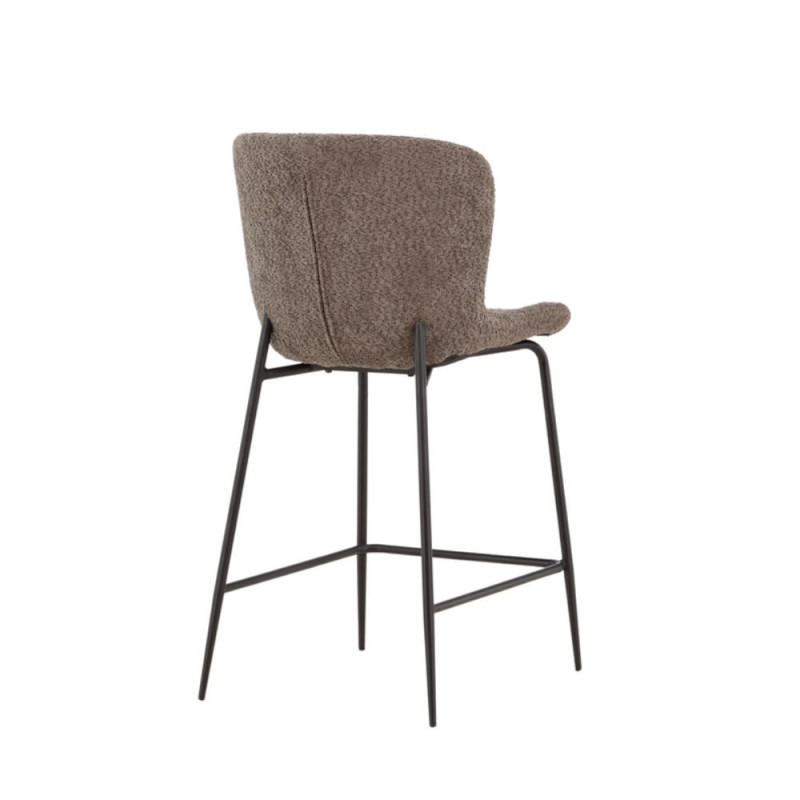 Tabouret de bar en tissu bouclé MODETA