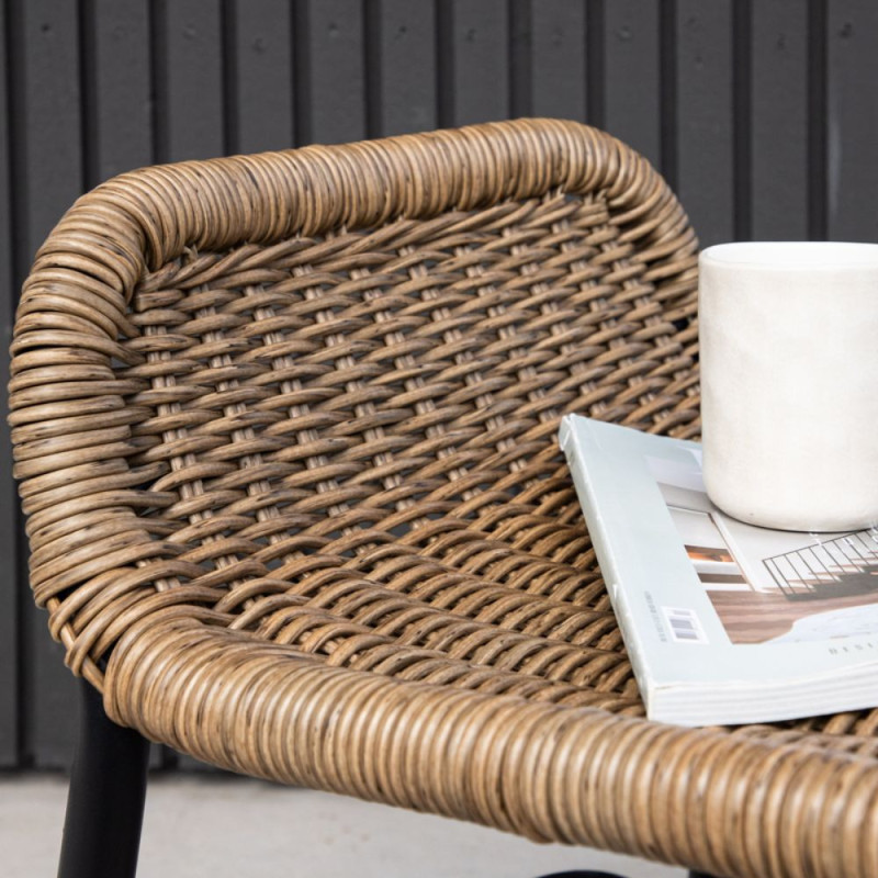 Chaise longue d'extérieur bohème avec coussin ZURI