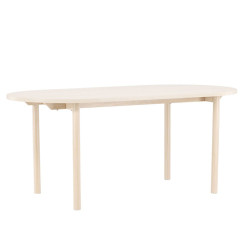 Table à manger ovale en bois et métal MAZZA