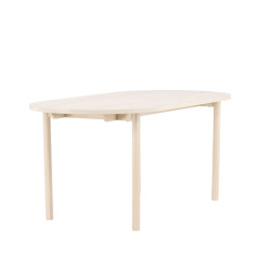 Table à manger ovale en bois et métal MAZZA