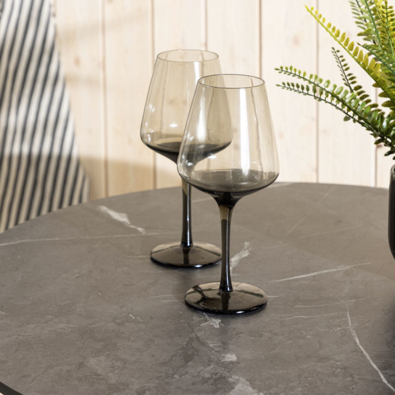 Table de bar noire et blanche design MILAN