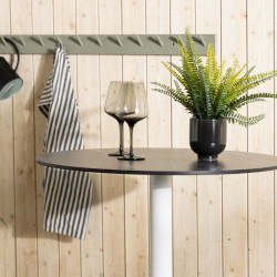 Table de bar noire et blanche design MILAN