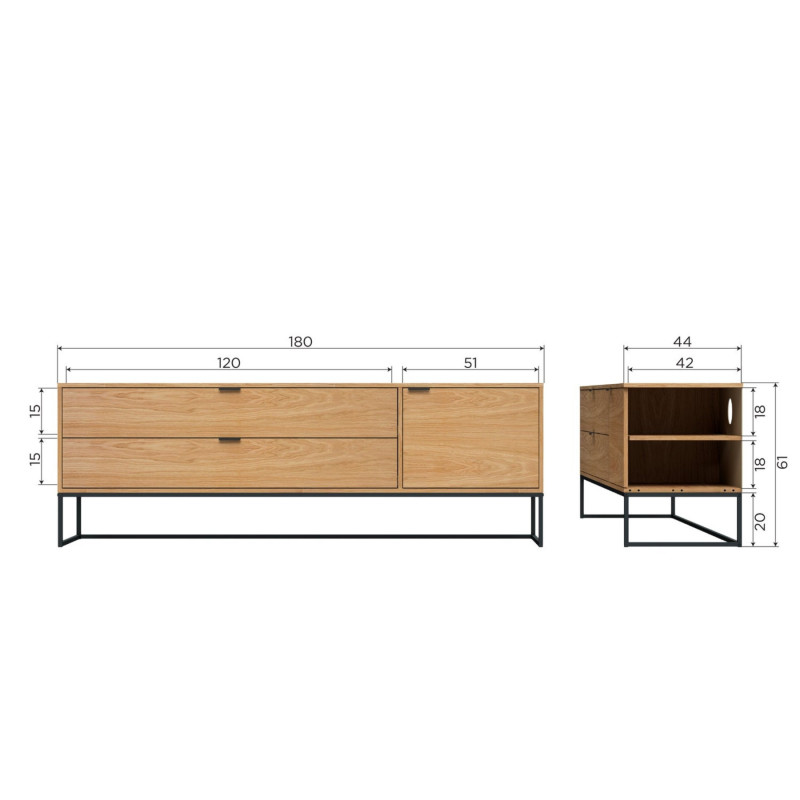 Meuble TV en bois ISSIA