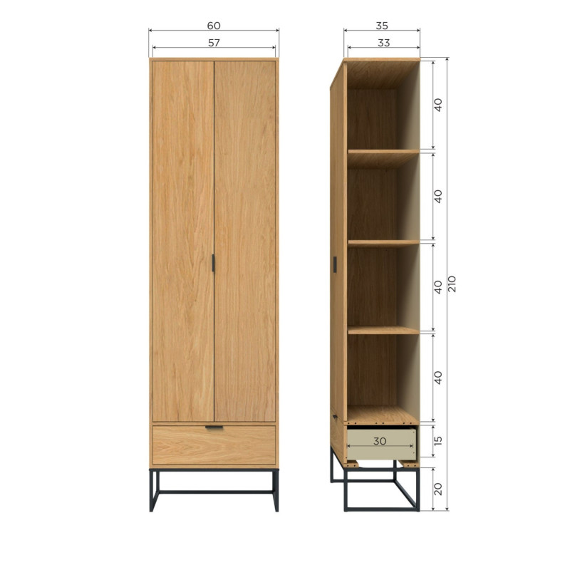 Armoire en bois moderne ISSIA