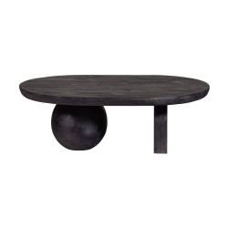 Table basse avec pieds design en bois noir DESY