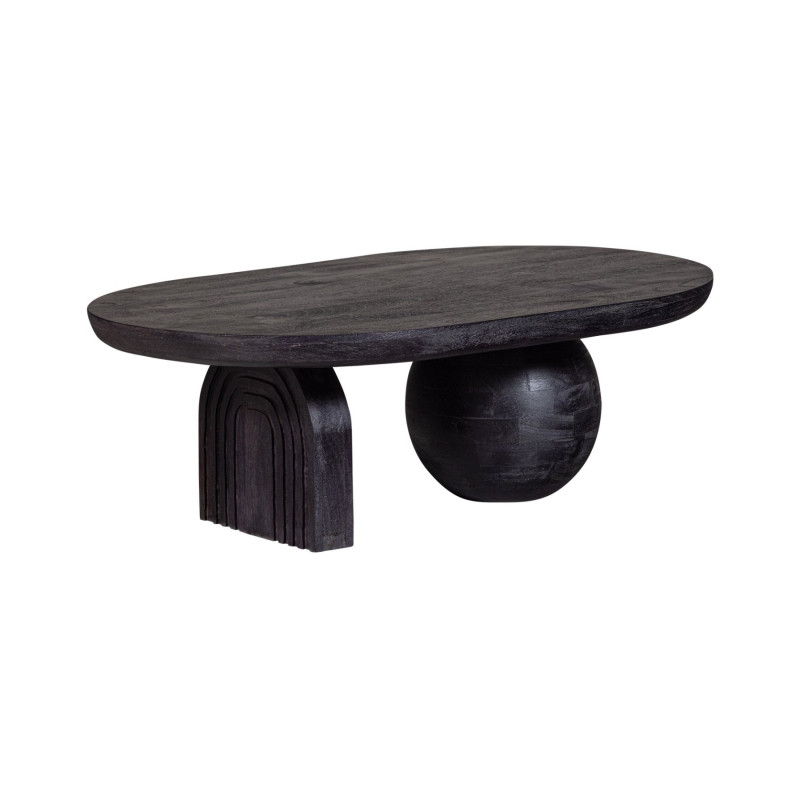 Table basse avec pieds design en bois noir DESY