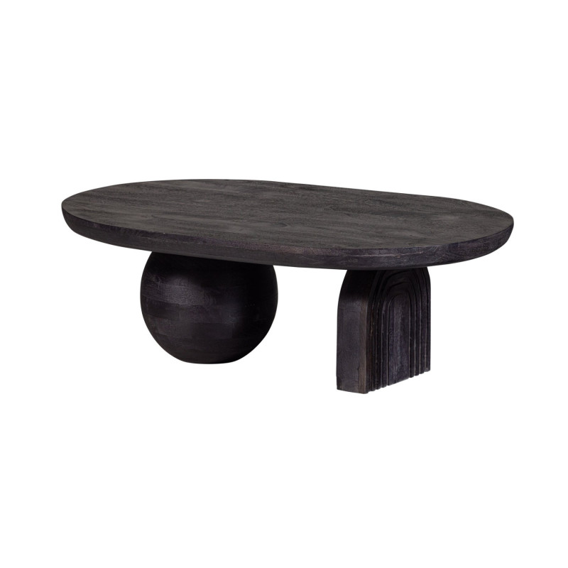 Table basse avec pieds design en bois noir DESY