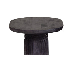 Table basse avec pieds design en bois noir DESY