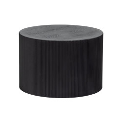 Table basse ronde minimaliste en bois noir SOSO