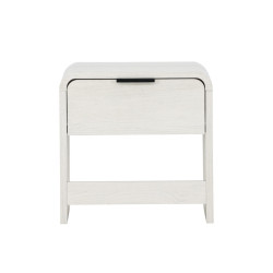 Table de chevet avec tiroir en bois blanc DAFNE