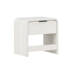 Table de chevet avec tiroir en bois blanc DAFNE