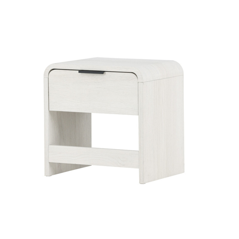 Table de chevet avec tiroir en bois blanc DAFNE