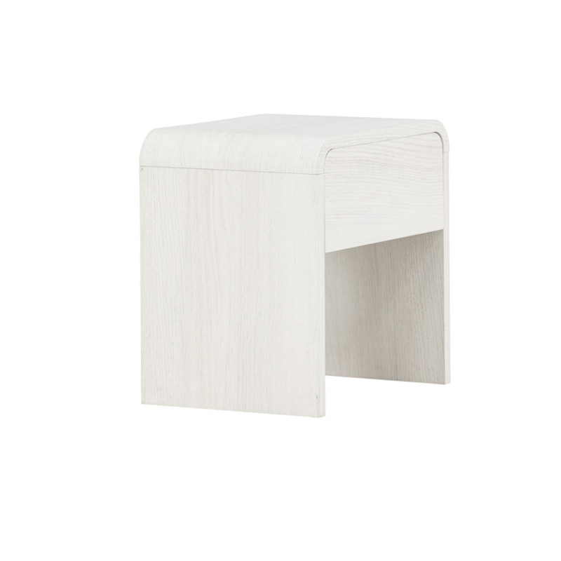 Table de chevet avec tiroir en bois blanc DAFNE