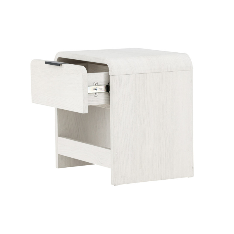 Table de chevet avec tiroir en bois blanc DAFNE