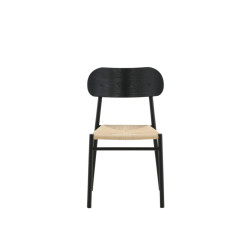 Lot de 2 chaises écolier assise en paille CLEMMIE